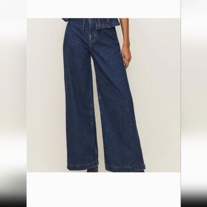 Women's Blue Wide-Leg Jeans